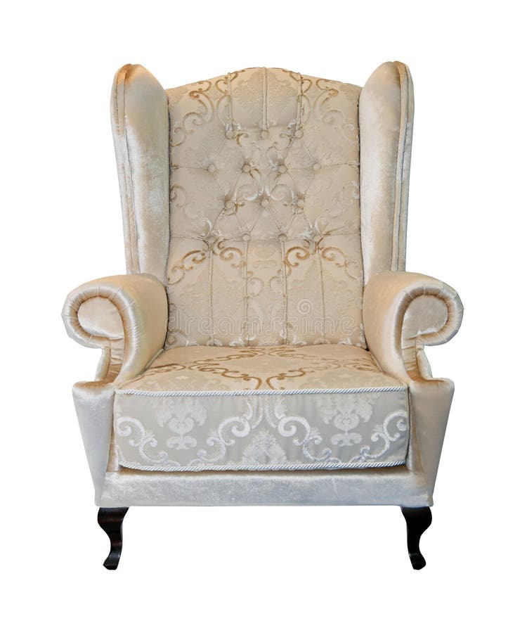 Vintage beige armchair stock image. Image of furniture 29526529