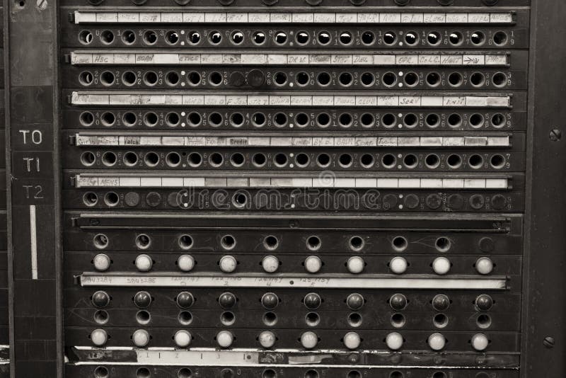 Vintage Bell System Telephone Switchboard Stock Image Image of