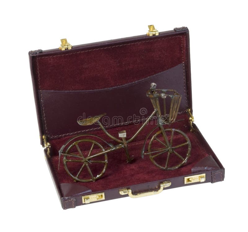 Vintage Bike in a Briefcase Stock Photo Image of transportation