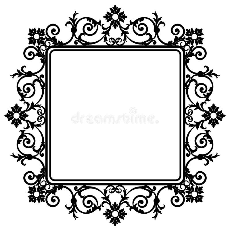 Black vintage frame stock vector. Illustration of graphic - 119978127