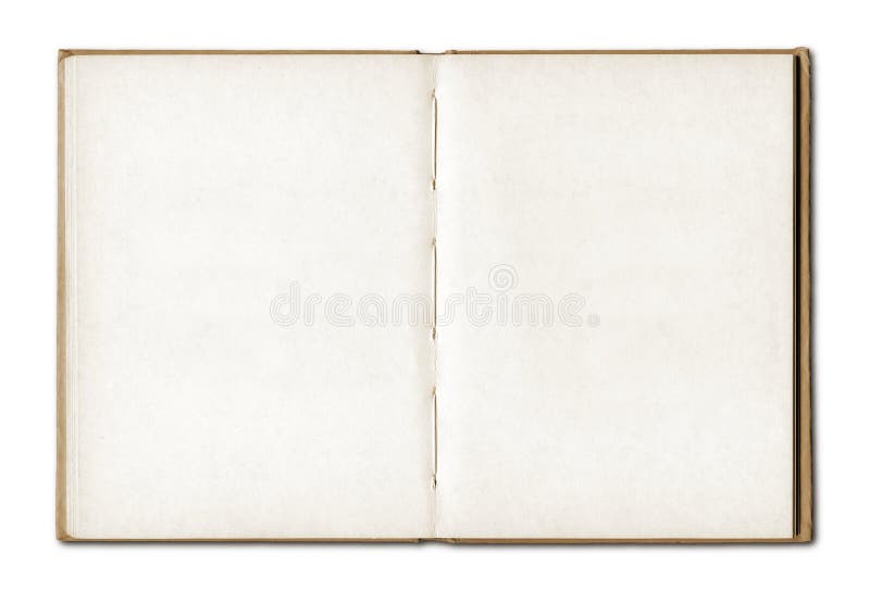 Vintage blank open notebook stock image