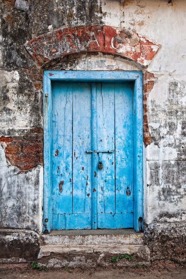 Vintage blue door