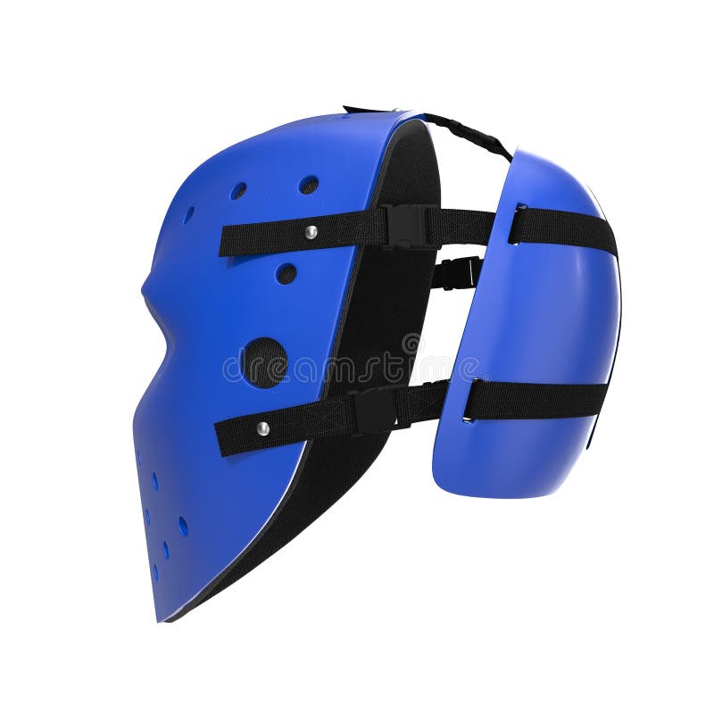 vintage hockey mask on white. Side view. 3D illustration Stock Photo - Alamy