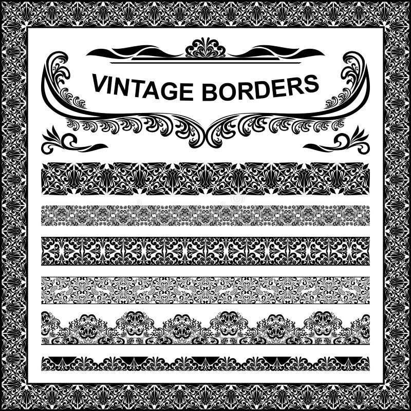 Vintage borders - set