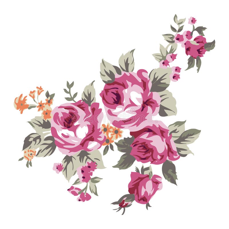 Vintage Pink Roses stock vector. Illustration of frame - 37000778