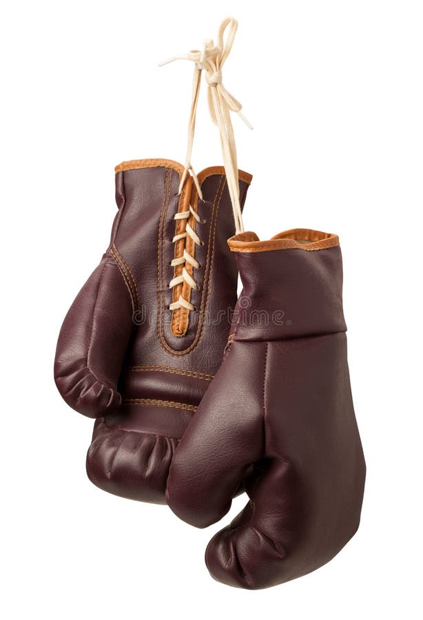 Vintage leather Classic boxing gloves Brown Old Fashioned Gloves Boxing Gloves 