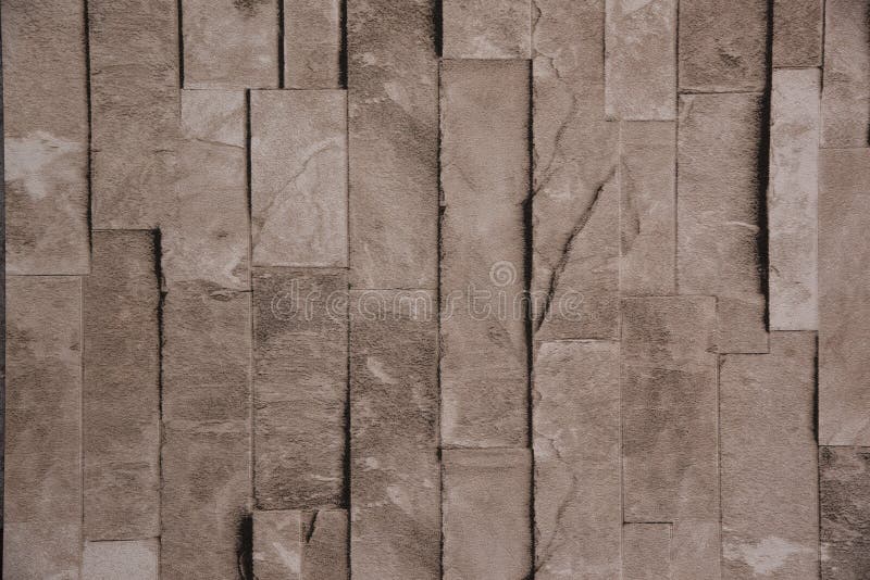 Vintage Brick Patterned Wallpaper. Stock Image - Image of color