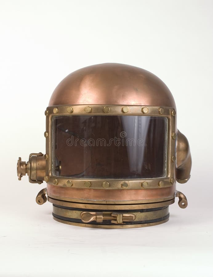 Old diving helmet stock image. Image of large, pressure 4005223