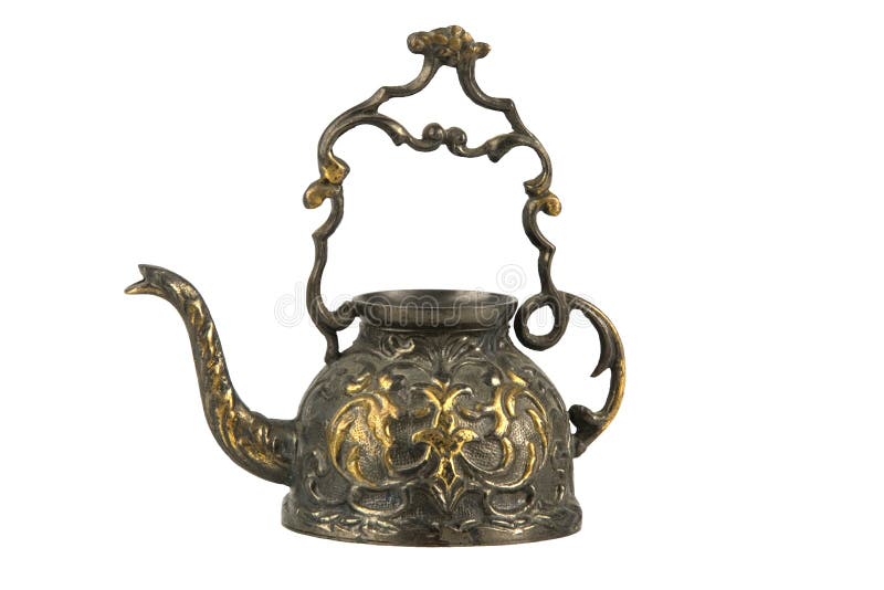 The vintage bronze kettle stock images The vintage bronze kettle stock images