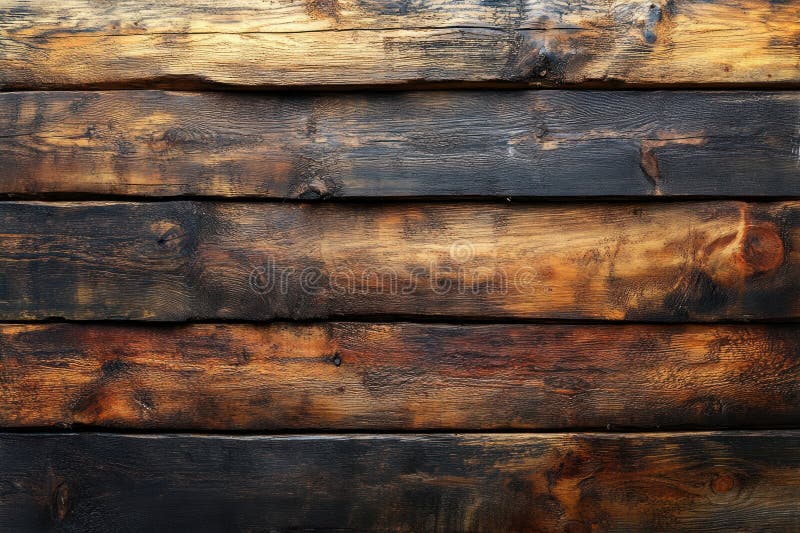 Vintage Brown Light Wood Texture Background Panoramic Banner vektor illustrationer