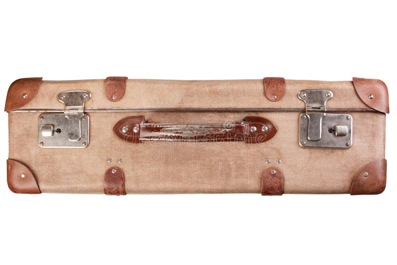 Vintage brown suitcase stock photo. Image of suit, isolated 19487638