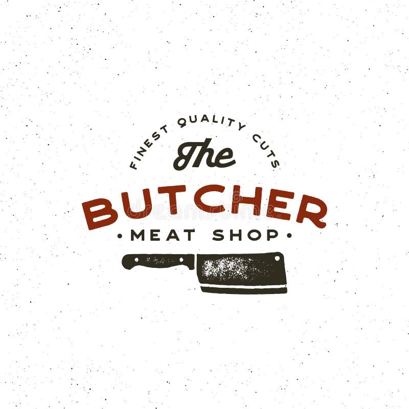 Vintage Butchery Logo. Retro Styled Meat Shop Emblem. Vector ...