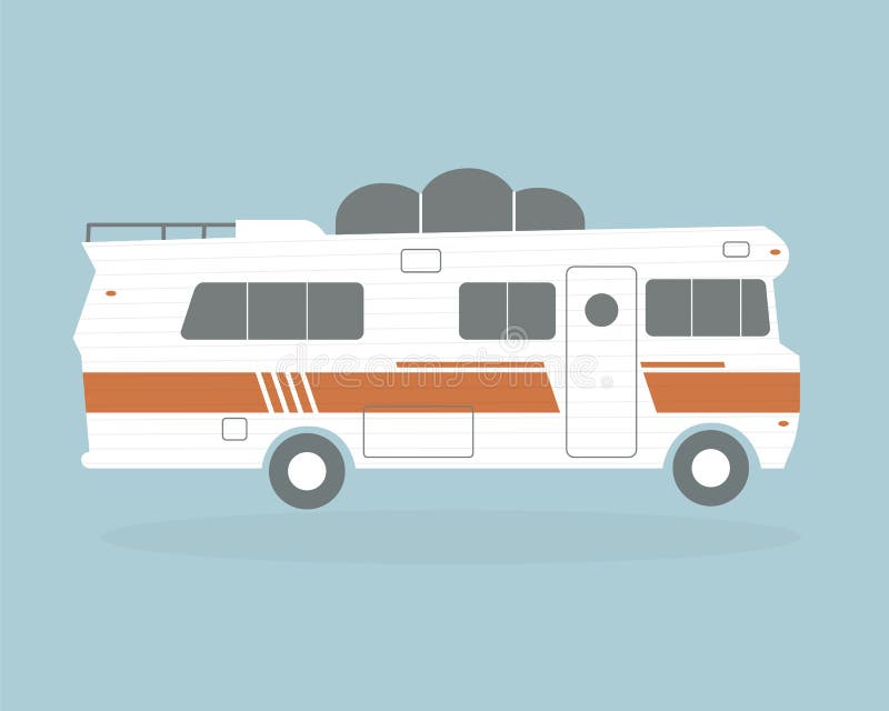 Vintage camping cars vector illustration Vintage camping cars vector illustration