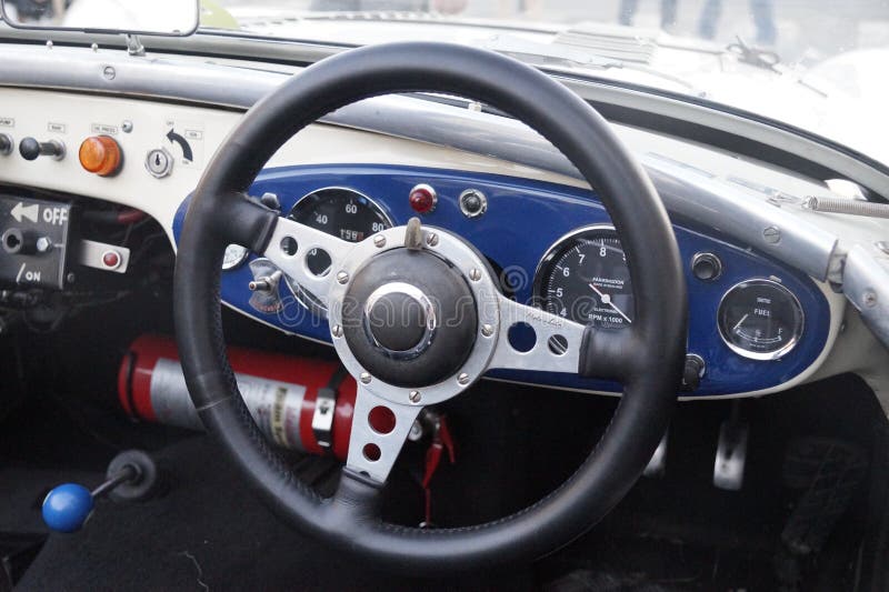 Sports car interior stock photo. Image of classy, antique - 19835734