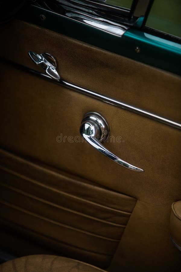 Vintage car door handle stock image. Image of lever 162939675