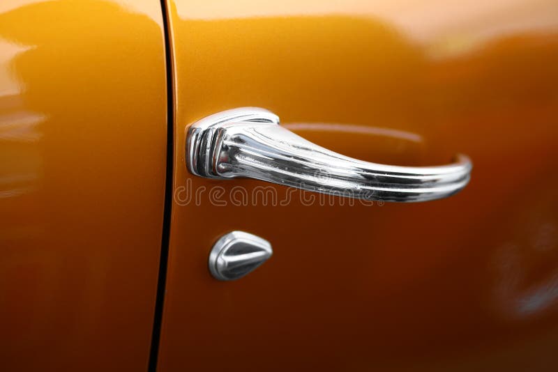 Vintage car door handle stock photo. Image of automotive 48544942