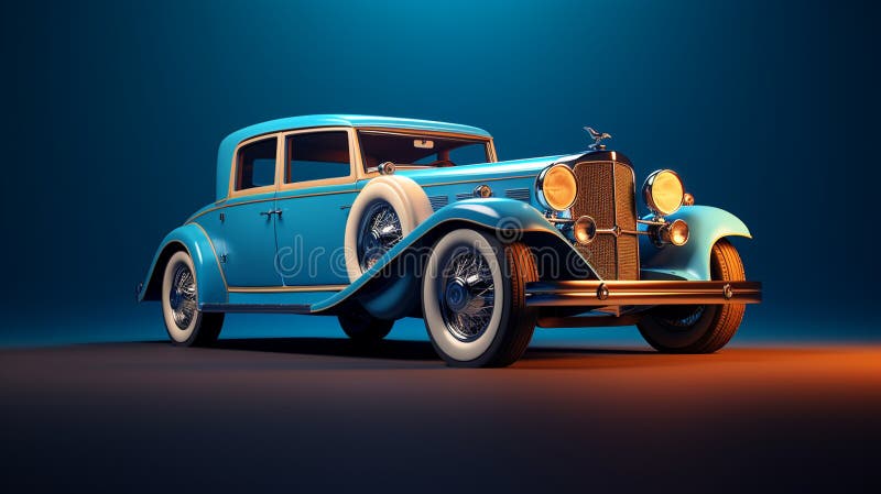 Vintage Car in a Movie Scene Stock Photo - Image of traffic, revival