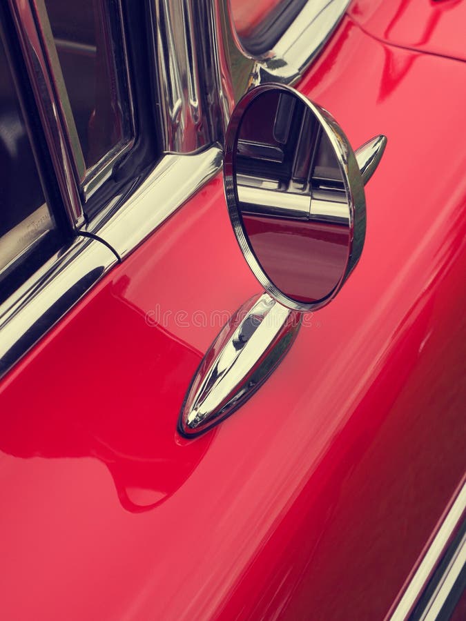 Vintage Car Sideview Mirror Stock Image Image of shape, power 153138239