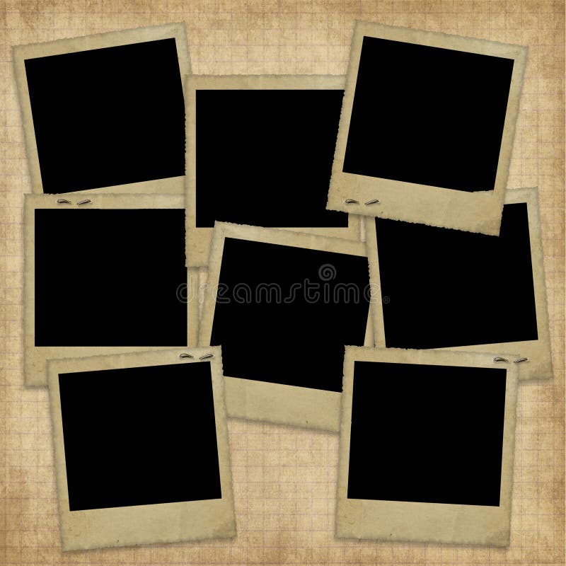 Old Photo Album Page With Frames And Corners Isolated On White Background  Stock Photo, Picture and Royalty Free Image. Image 29624608.