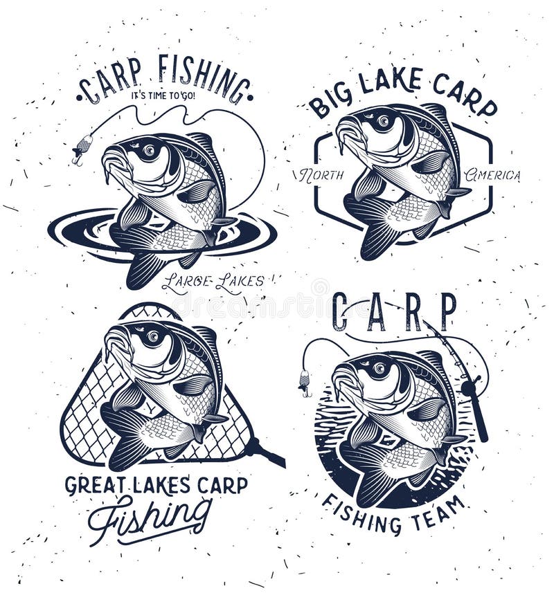 Carp Fishing Hook and Bait Logo. Fishing Boyle Icon Looks Like a