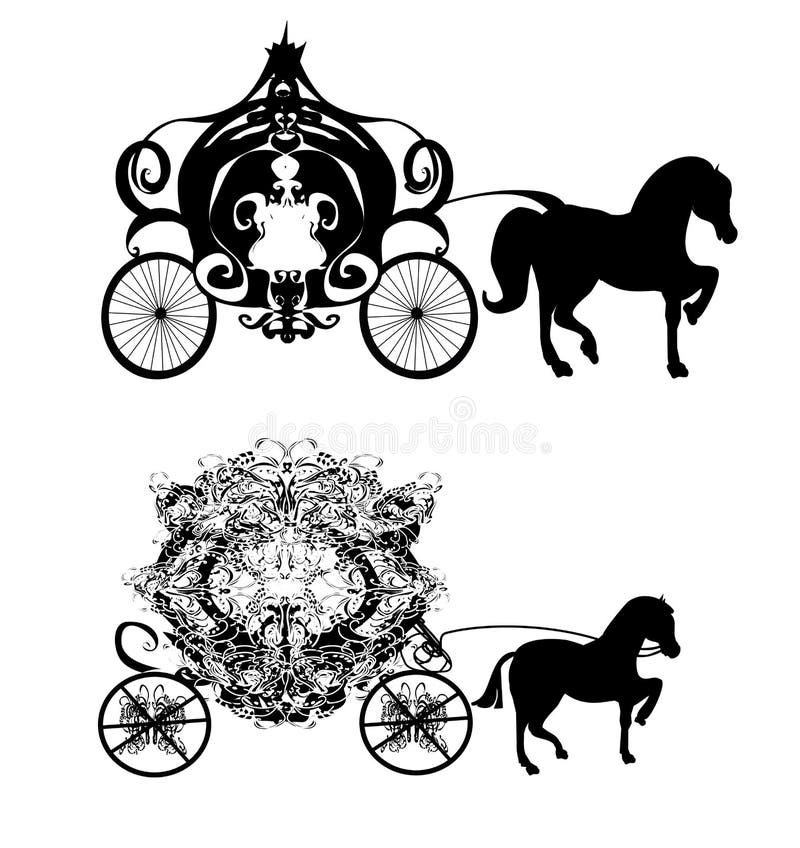 Vintage carriage icons