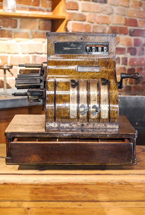 Vintage cash register. stock image. Image of money, store 48981575