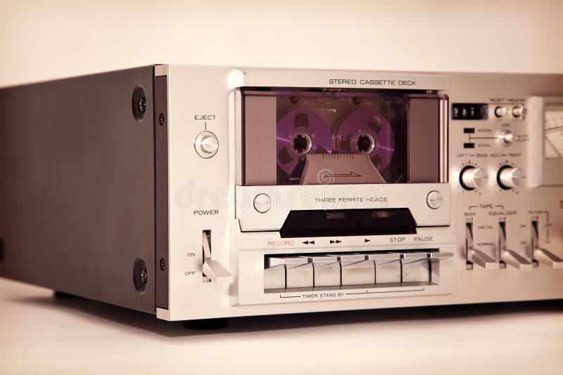 Vintage Cassette Stereo Tape Deck Recorder Stock Image Image of
