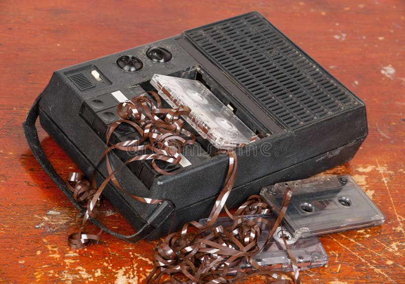 Vintage Cassette Tape Recorder Stock Image Image of cassette, sound
