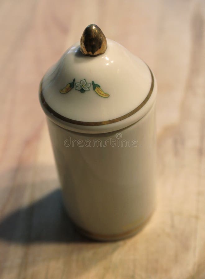 A Vintage Ceramic Spice Jar Stock Image Image of spices, single 264226187