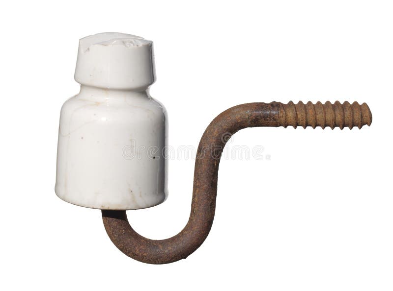 Vintage Ceramic Electrical Insulator. Stock Photo Image of wire