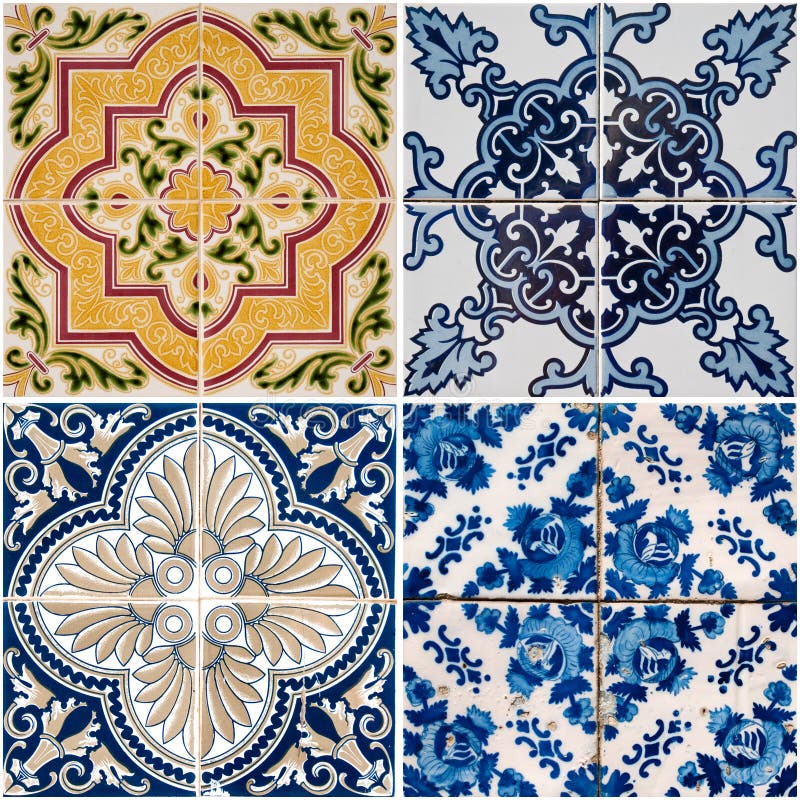 Vintage Spanish Style Ceramic Tiles Stock Photo Image of grout, style