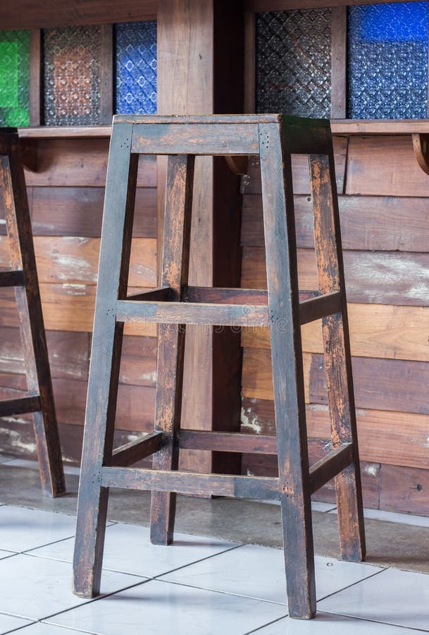 Vintage Chair in Coffee Shop Stock Photo Image of empty, design