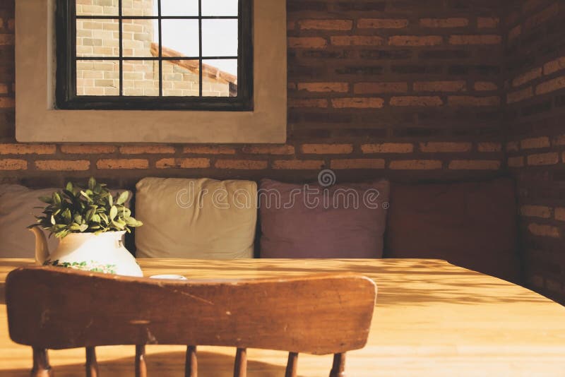 Vintage chair and table with flower