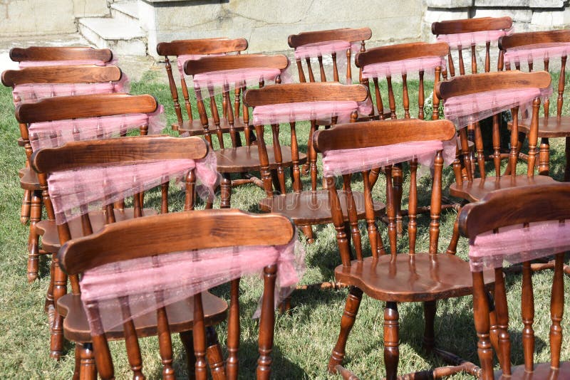 Vintage Chairs for Wedding Ceremony Stock Photo Image of holiday