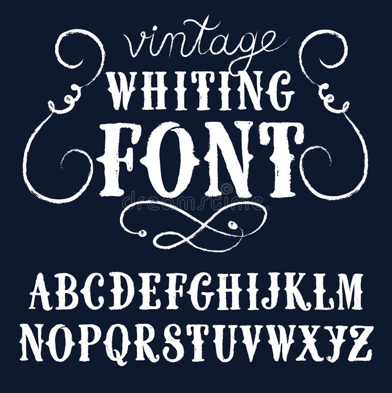Download Vintage chalk vector font stock vector. Illustration of ...