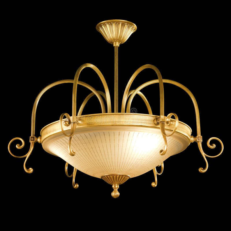 Vintage chandelier isolated on black royalty free stock images
