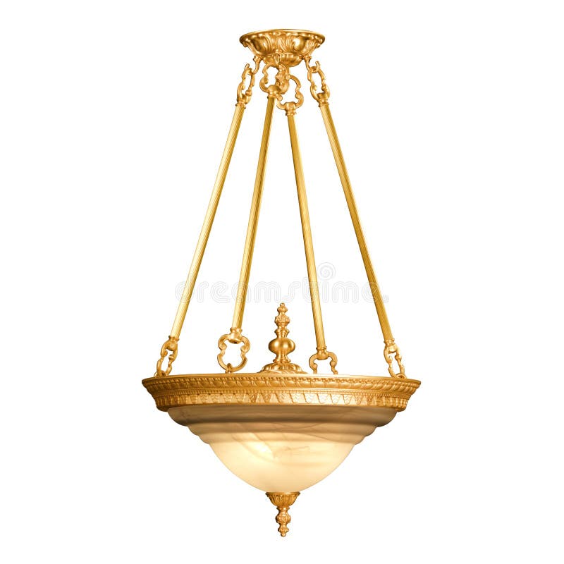 Vintage chandelier isolated on white royalty free stock photography