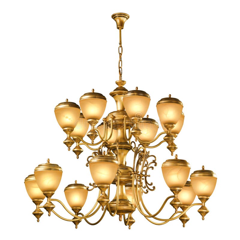 Vintage chandelier isolated on white royalty free stock images