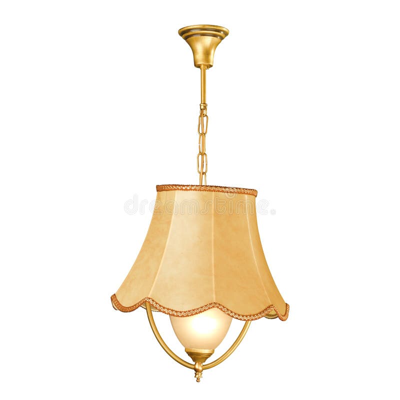 Vintage chandelier isolated on white stock images