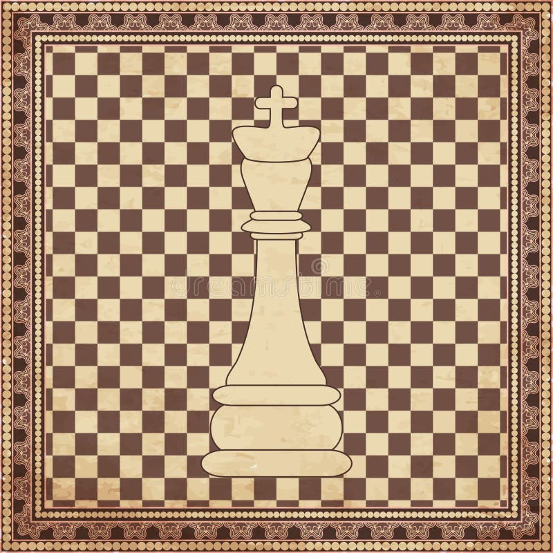 Vintage chess king background stock illustration