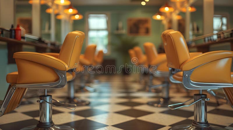 Vintage Chic Salon: A Symphony of Style and Simplicity. Concept Vintage Decor, Stylish Interiors stock illustration