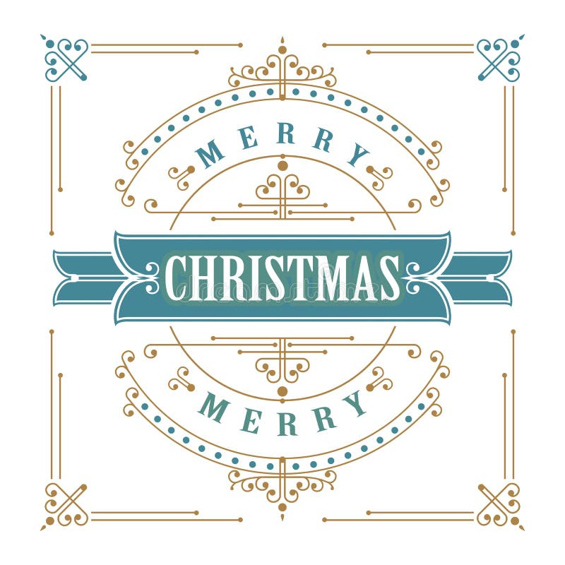 Vintage Christmas card vector illustration Vintage Christmas card vector illustration