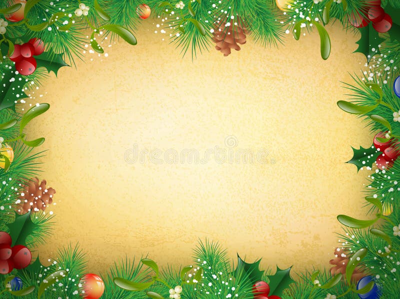 Christmas and New Year Frame Stock Vector - Illustration of christmas ...