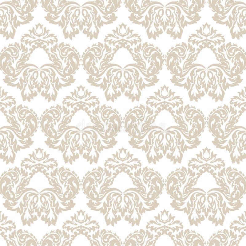 Vintage Classic Rococo Floral Ornament Damask Pattern Stock Vector ...