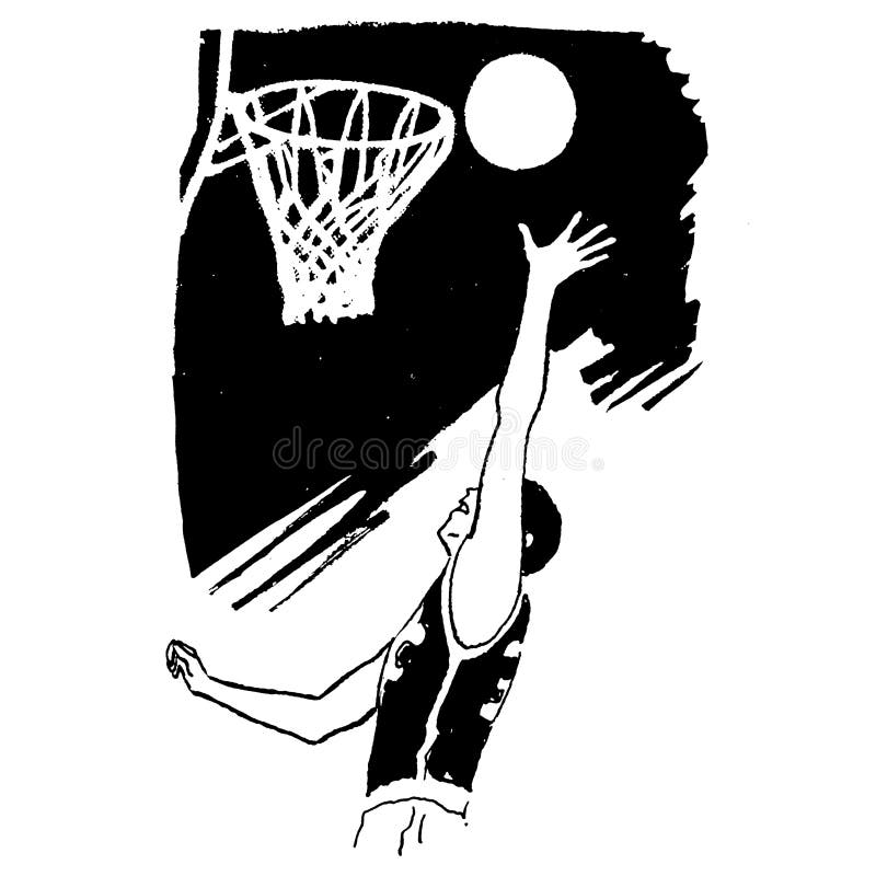 play basketball clipart black