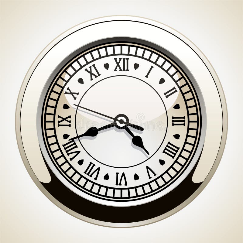 Vintage clock vector illustration