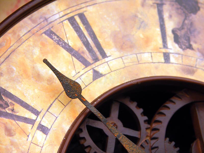 Vintage Clock with Hands stock photo. Image of detail 4461754