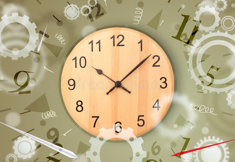 Vintage Clock with Numbers on the Side Stock Photo Image of elegance