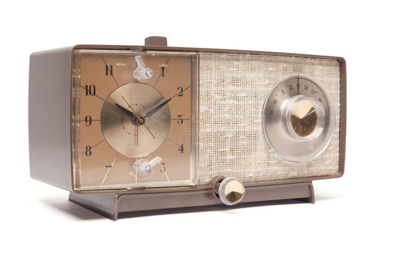 Vintage Clock Radio Isolated Stock Image Image of vintage, clock 9406705