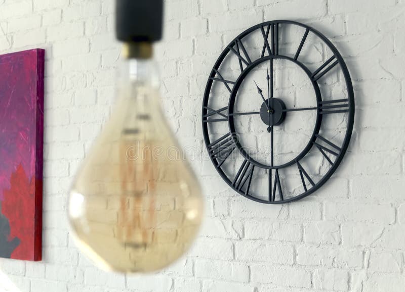 Vintage clock with Roman numeral royalty free stock photo